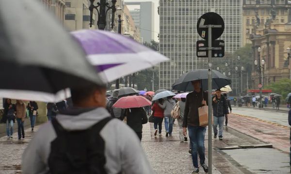 Chuva na região central de São Paulo