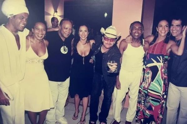 Quincy Jones em jantar com a turma baiana para o U2 em 2006