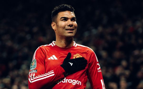 Casemiro em ação pelo Manchester United