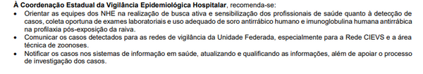 Trecho do alerta emitido pelo Ministério da Saúde 