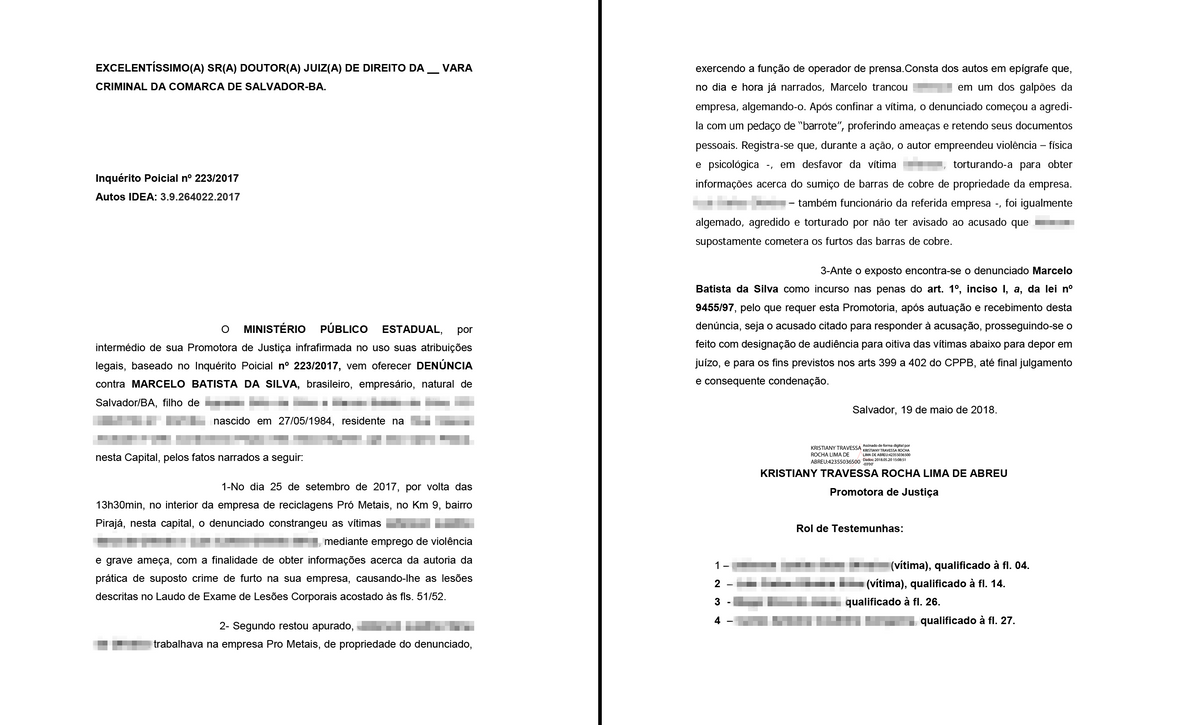 Dono do ferro-velho acusado por desaparecimento de funcionários foi denunciado por tortura em 2017 por Reprodução