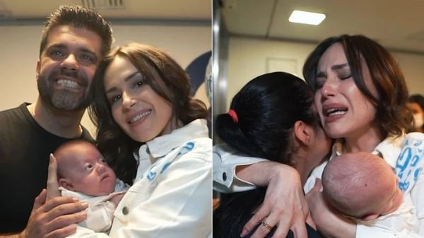 Nadja Haddad com o filho 