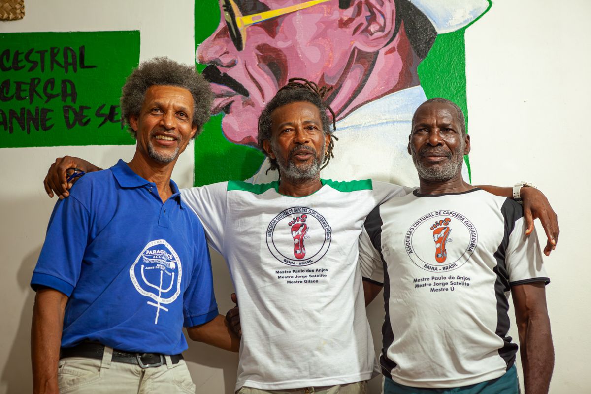 Os mestres Jaime de Mar Grande, Rene Bittencourt e Jorge Satélite