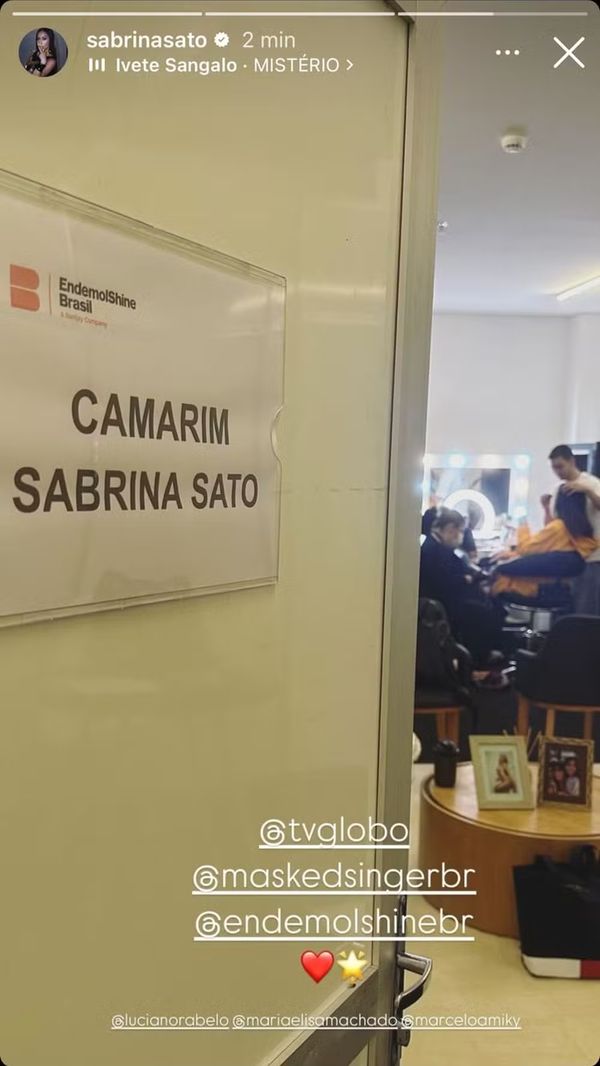 Sabrina Sato no Camarim da Globo