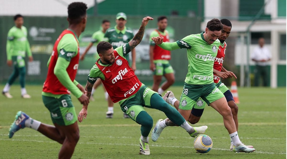 Palmeiras fez treino de olho no confronto com o Bahia, na Fonte Nova