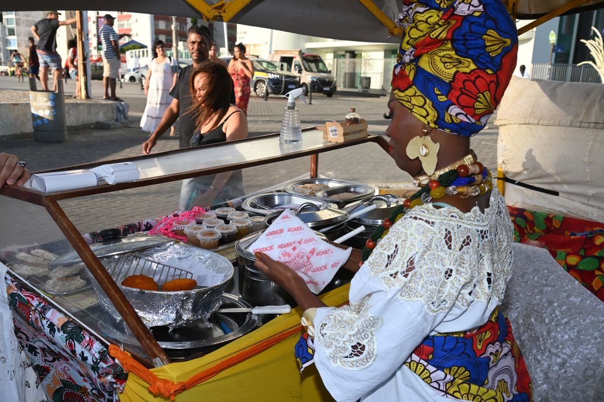 Baiana de acarajé em Salvador