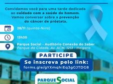 Imagem - Novembro Azul: Parque Social promove conversa sobre a Saúde do Homem