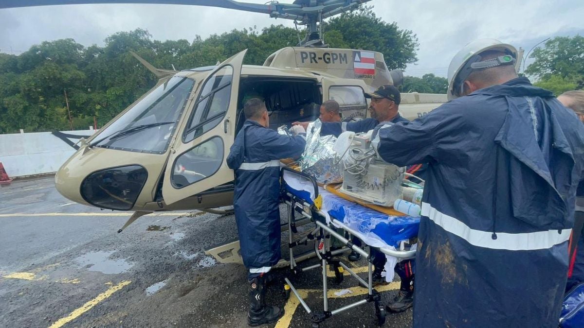 Garoto foi socorrido de helicóptero