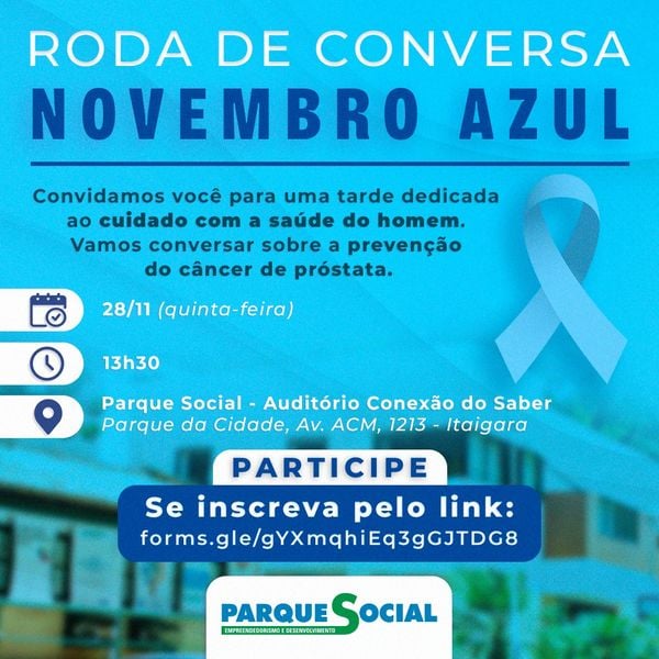 Parque Social realiza roda de conversa sobre câncer de próstata