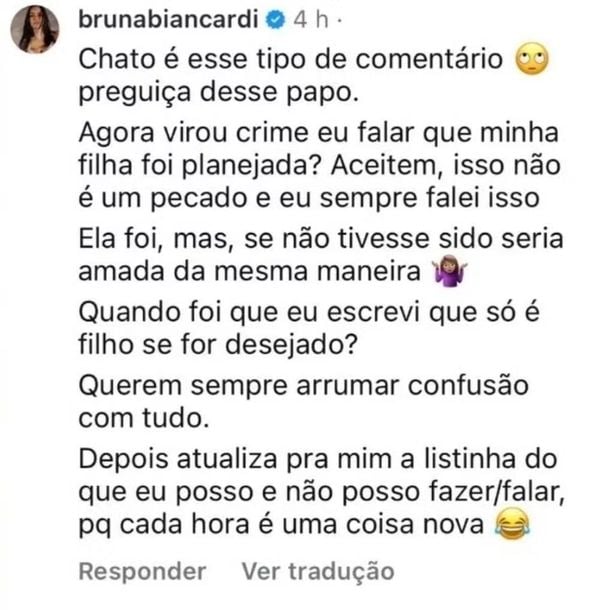 Bruna Biancardi se revolta