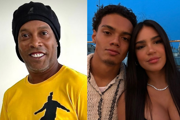 Ronaldinho Gaúcho, filho João Mendes e nora