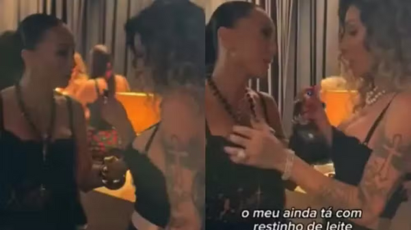 Sabrina Sato conversa com Maya Massafera em evento de marca de luxo em SP