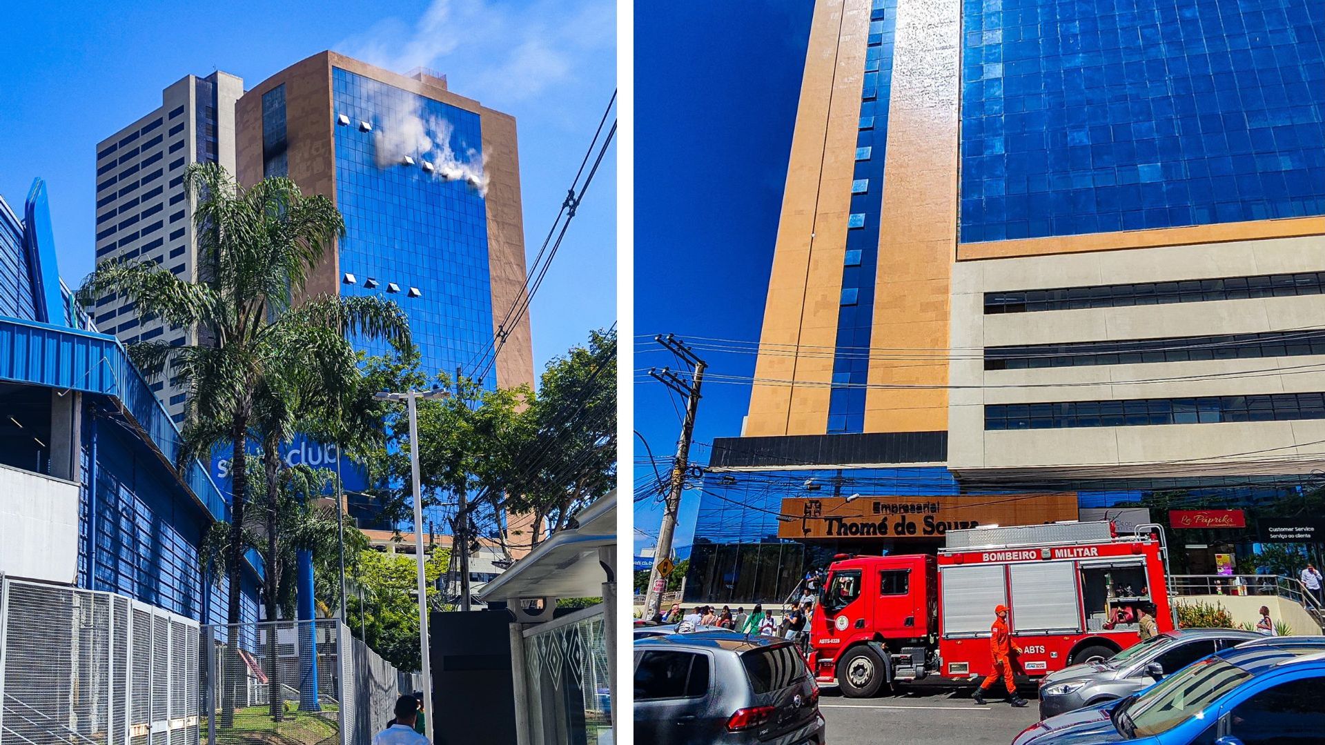 Imagem - Prédio é evacuado após incêndio na avenida ACM