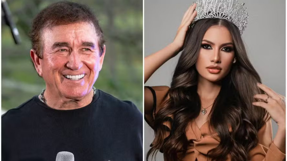 Amado Batista e a modelo Calita Franciele