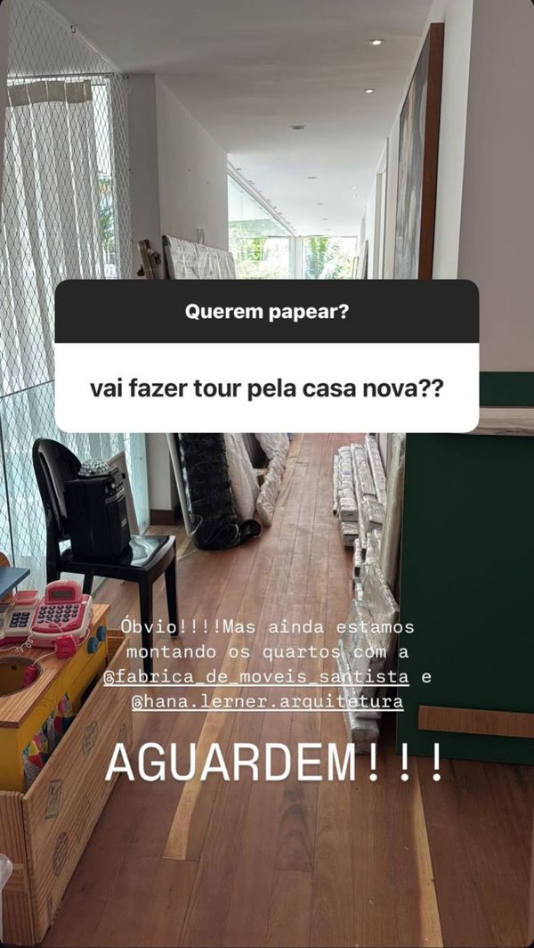 Atriz garantiu que vai fazer tour na casa nova