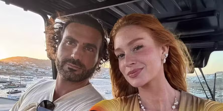 Abdul Fares e sua noiva Marina Ruy Barbosa por Reprodução