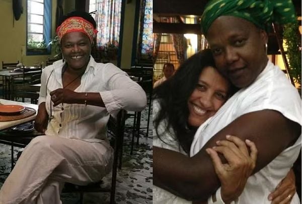 Neide Santos, do Zanzibar; e com Regina Casé 