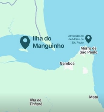 Veja a localização da ilha