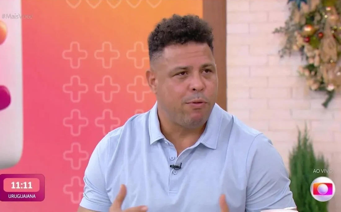 Ronaldo Fenômeno participou do Mais Você por Reprodução