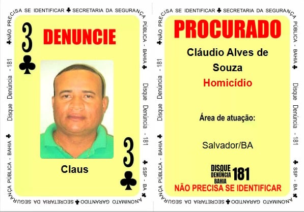 Claus foi incluído no Baralho do Crime