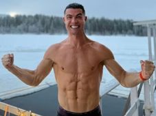 Imagem - De cueca, Cristiano Ronaldo desafia frio de '20 graus negativos' na Lapônia