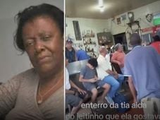 Imagem - Família enterra idosa com litrão de cerveja e molha boca de falecida com a bebida