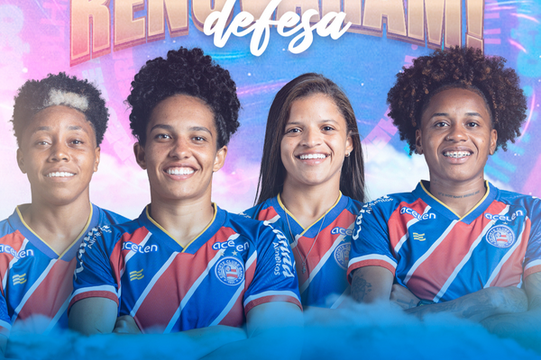 As laterais Mila Santos e Dan e as zagueiras Aila e Tchula renovaram com o Bahia por mais uma temporada