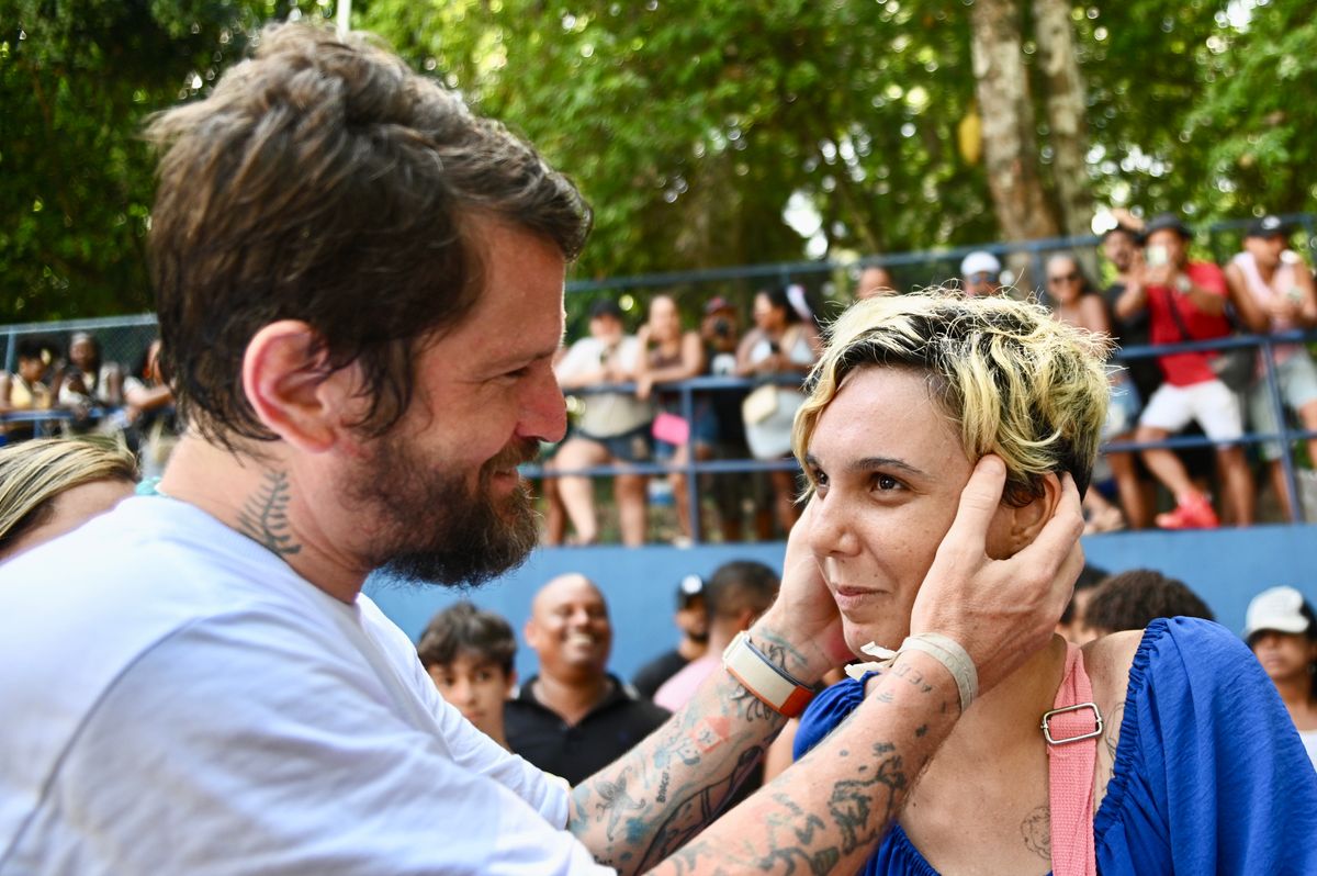 Gabriela Neiva e Saulo no Parque da Cidade, em Salvador