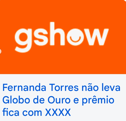 Matéria do Gshow postada neste domingo (5)