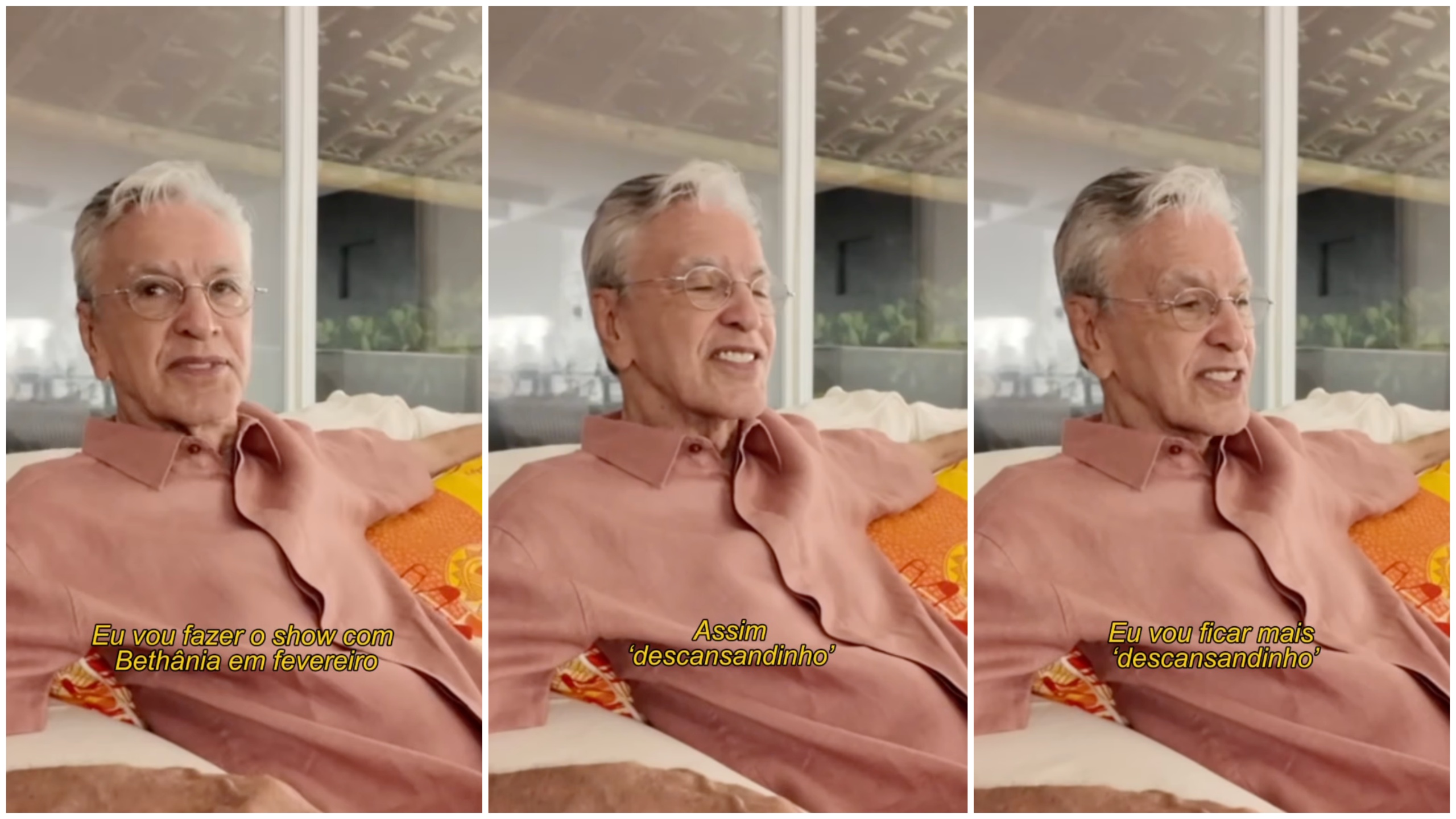 Caetano Veloso por Reprodução/Instagram