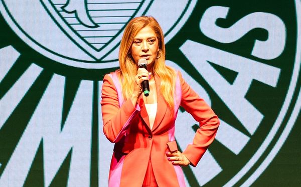 Leila Pereira em evento do Palmeiras