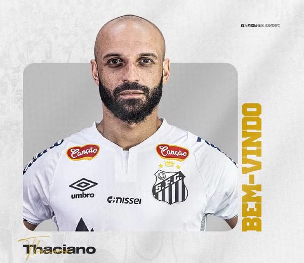 Thaciano foi anunciado como novo jogador do Santos 