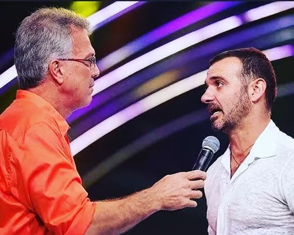 Vagner Lara com Pedro Bial, ex-apresentador do BBB