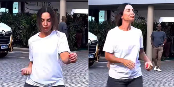 Ivete Sangalo dança para fãs em frente a hotel