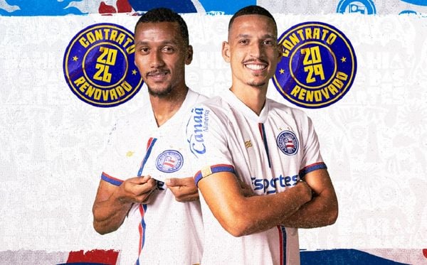 Rezende e Gabriel Xavier renovaram contrato com o Bahia