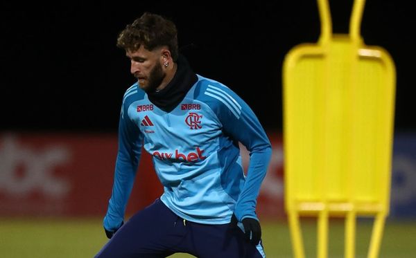 Léo Pereira em treino do Flamengo nos Estados Unidos