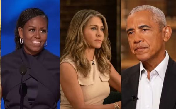 Michelle Obama, Jennifer Aniston e Barack Obama