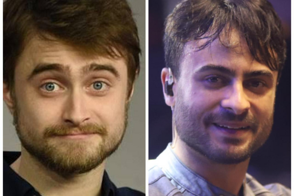 Daniel Radcliffe à esquerda e Harry Potter Baiano, à direita 