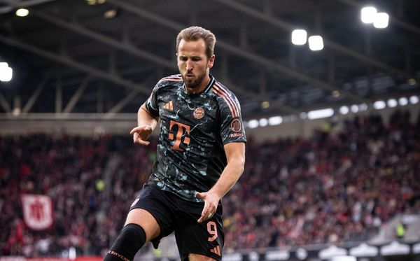 Harry Kane comemora gol pelo Bayern de Munique