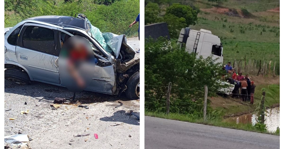 Imagem - Acidente entre carreta e dois carros deixa seis mortos no nordeste da Bahia