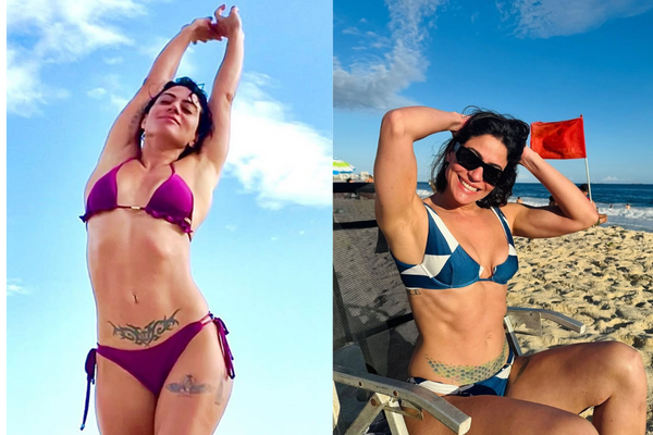 Tatuagem de Carol Castro antes e depois