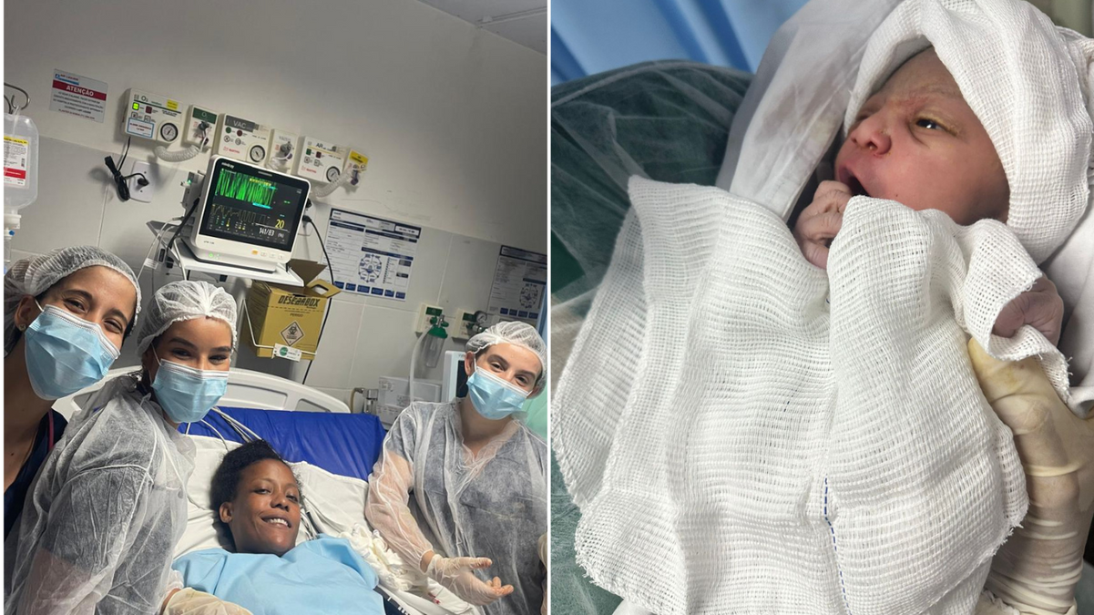 Ismalia e a filha, que nasceu no dia 20 de janeiro