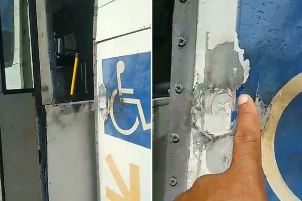 Ônibus foi alvo de ataque em Salvador 