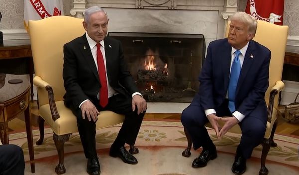 Netanyahu e Trump na Casa Branca