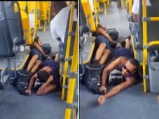 Imagem - Assustador! Passageiros de ônibus se jogam no chão para desviar de tiroteio em Salvador