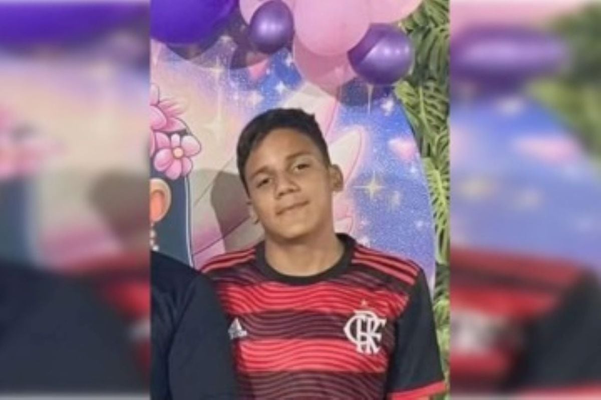 O adolescente Vitor Hugo Ferreira Duarte, de 14 anos