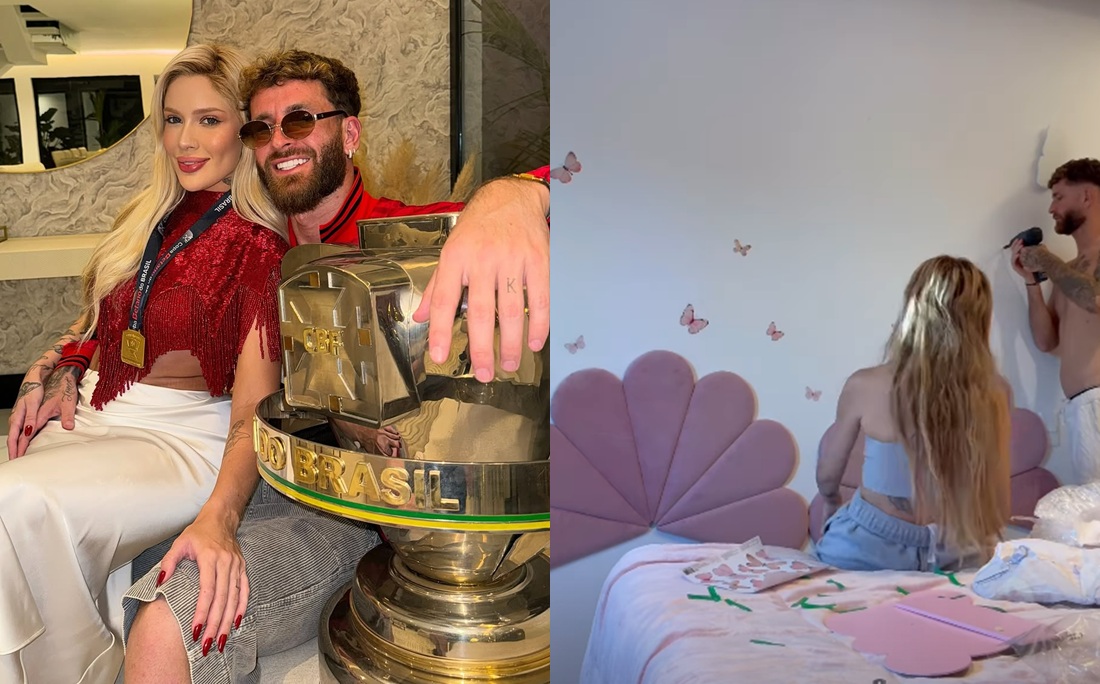 Karoline Lima e Léo Pereira, do Flamengo por Reprodução/Instagram