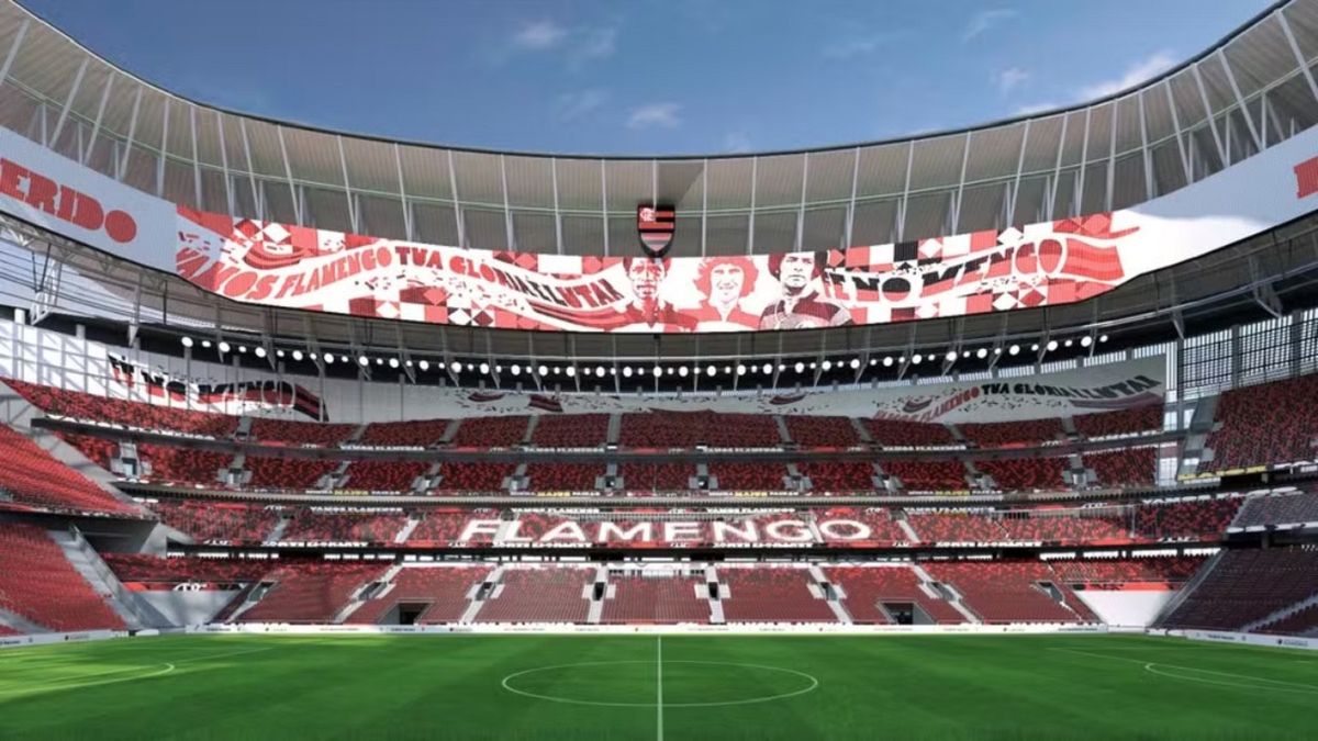 Imagem do projeto do estádio do Flamengo