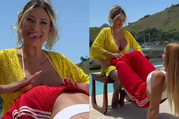 Andressa Urach e nora Gabi Ayala em vídeo