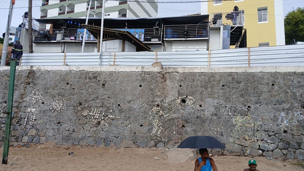 Área onde antes ficavam os piquetes